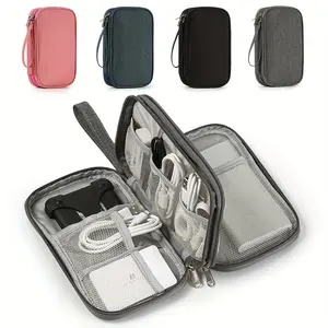 Cable storage bag, cable organizer travel bag, small electronic SD card power bank storage bag