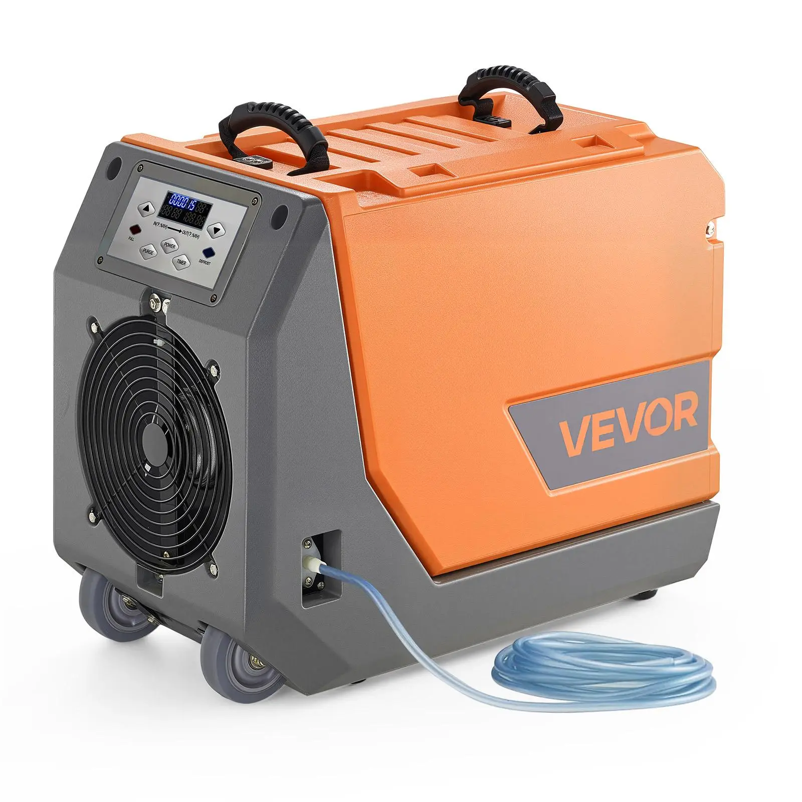 【Summerfinds】VEVOR 180 Pints Commercial Dehumidifier with Pump/Drain Hoses,Portable Crawl Space Dehumidifiers for Basement Storage Room Industrial GradeAuto DefrostHeavy-duty LLDPE,Foldable Handle