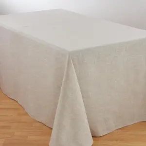 212 MAIN Large Poly-Linen Blend Rectangular Tablecloth - 90x156 in., Toscana Style, Linen Texture, Natural Look, Italian Touch, Mediterranean Vibe for Outdoor Tables, Tablecloth Rectangular