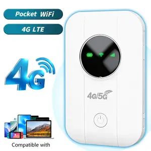 Mobile 4G LTE Router, Pocket Portable Mini WiFi Hotspot for Europe, Simple Setup, Supports Multiple Users, SIM Card Operated, Stable Network for Business Trip, Road Trip & Outdoor Use