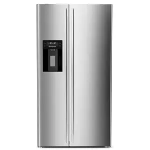 R.W.FLAME 20 Cu.Ft Side-by-Side Refrigerator with Ice Maker & Frost-Free French Door Stainless Steel Full Size Freestanding Fridge for Home Kitchen Office
