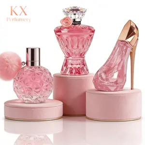 3-Pack Pink Perfume for Women | Long-Lasting Floral Fruity Woody Scent, 30ml+50ml+75ml Eau De Toilette, Elegant Crystal Bottle, Ideal Gift for Valentine’s Day Christmas New Year Dates Work