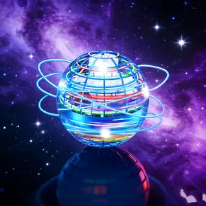 Anti-Gravity Boomerang Hover Orb Galaxy LED Fly Spinners for All Ages, Awesome Indoor Outdoor Toys for 6-12 Year Olds & Teens, Safe Durable Family Flying Ball, Entertainment Game Props, Ideal Gifts & Party Favors