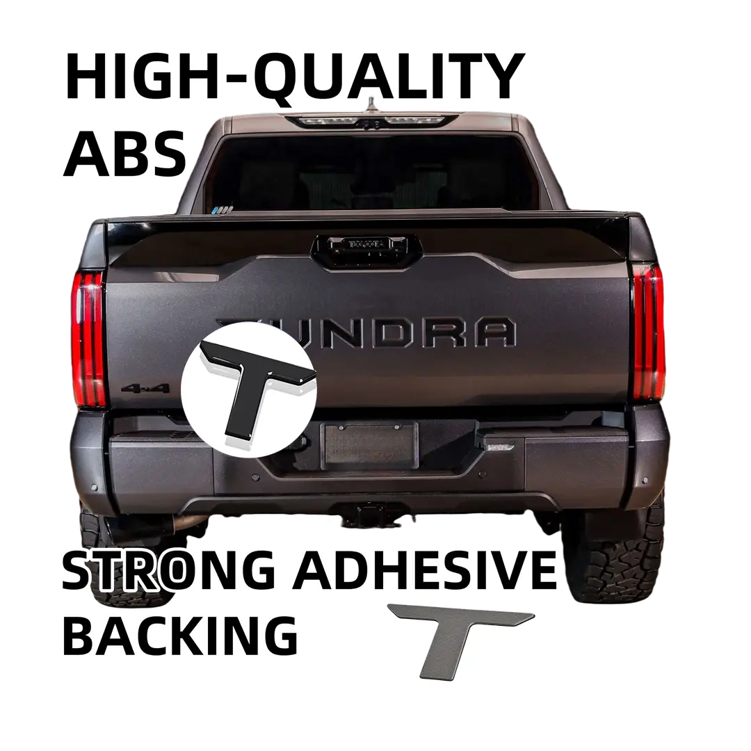 3D Raised Tailgate insert letters decal exterior accessories Compatible with Toyota Tundra  2022 2023 2024 2025 Models Accessories ABS Plastic Anti FadeCoating Gloss black
