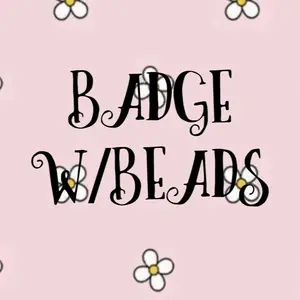 Badges w/beads - Decorative Badges with Beads