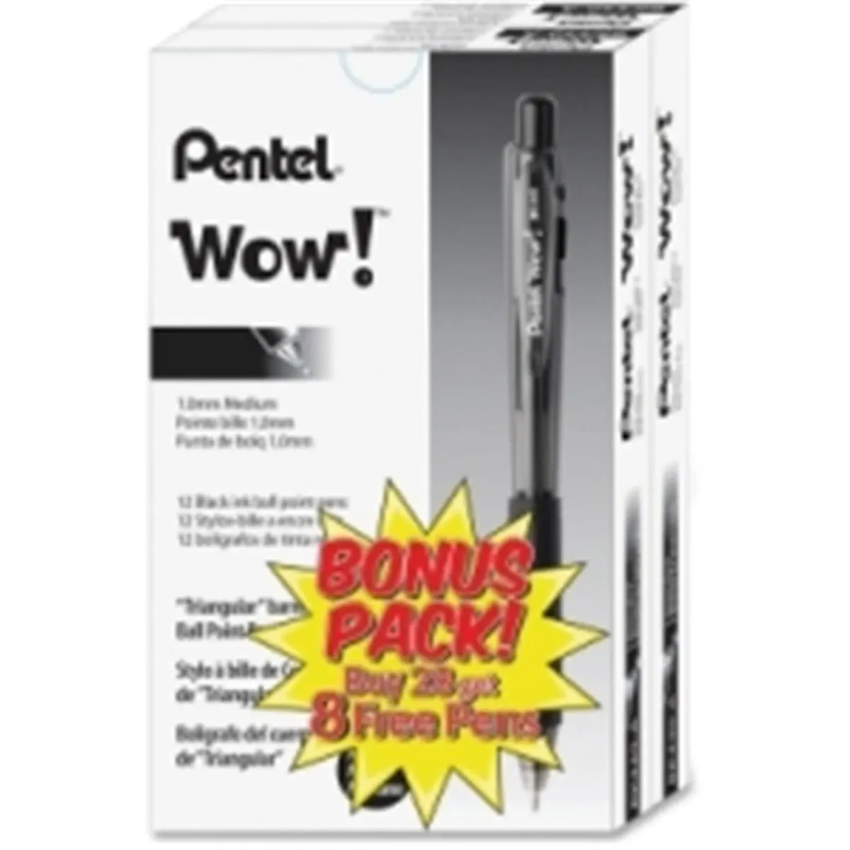 212 MAIN Pentel of America Retractable Ballpoint Pens, Medium Line, Transparent Barrel, Latex-Free, Triangular Grip for DIY Woodwork Enthusiasts