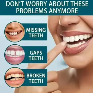 [3 PACK] 2026 New Cosmetic Whitening Snap-On Veneers, Teeth Enhancer Smile Cover - 1-Minute Moldable Soft Silicone for Gaps & Stains, Reusable Oral Care Party Essential Whitening