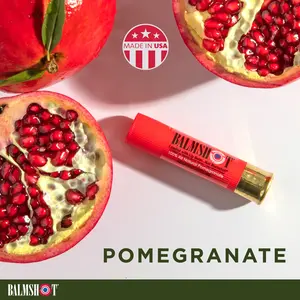 BALMSHOT Pomegranate Beeswax Lip Balm with SPF 15 --  Real Shotgun Shell Design, Non-Lethal Dispenser, USA Made, Double Barrel Sunscreen to Prevent Sun & Windburn, Smooth Flavor, Great Gift, Loaded with Aloe