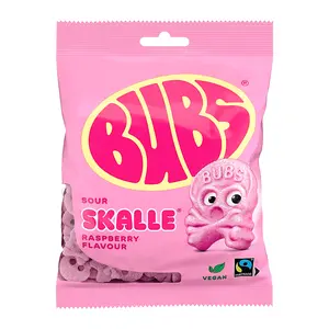 BUBS Sour Raspberry Skulls
