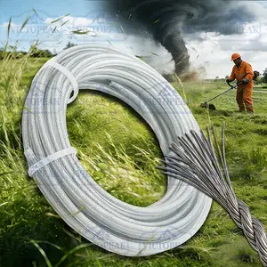 Garden Power Tool Accessories Steel Wire 3.0mm Trimmer Line for Brush Cutter Trimmer Head Steel Wire Grass Trimmer Line, 3.0mm X 5m Round, Durable Lawn Care Replacement, Ideal for Mowers & Trimmers, Gardening Tool Accessory