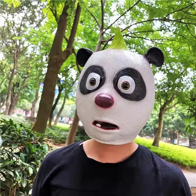 Crazy Animal Mask Lightning Sloth Latex Fox Mask Party Dress Up Headset Funny Sloth Latex Animal Headset Mask Halloween Props