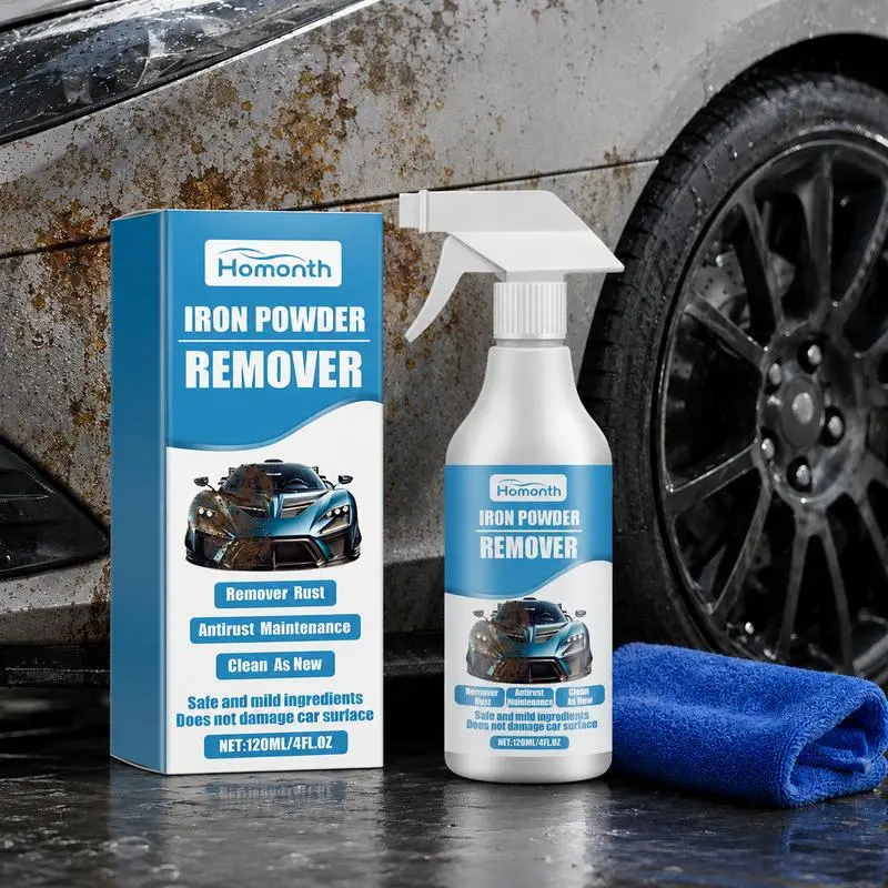 Automotive Rust Remover Spray Acting Iron Rust Cleaner for Wheels Rims Metal Surfaces Car Detailing Products Detailing Products   on Most Automotive Finishes Cars Motorcycles summervibes