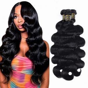 QTHAIR 16A Brazilian Body Wave Bundles 100% Unprocessed Virgin Raw Human Hair Natural Black 4x4 HD Closure Weft Hair Extensions Traditional Sew in Quickweave for Black Women 12-30 Inches