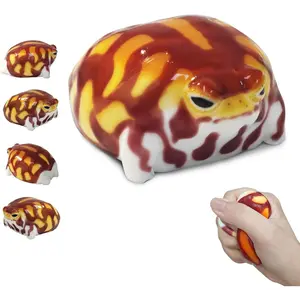 Taba Squishy Desert Rain Frog, Cute Animals Toys for Kids & Adults, Kawaii Stress Relief Fidget Sensory Toys, Soft Silicone Squeeze Gifts for Children, Teens, and Adults