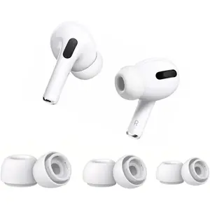 3 Pairs  Fitting - Eartips for Air Pods Pro 1st 2nd - Replacement  Eartips Earbuds, Gel Accessories, Compatible with Air Pods Pro 2 and 1st - Medium Size (White) (Medium)