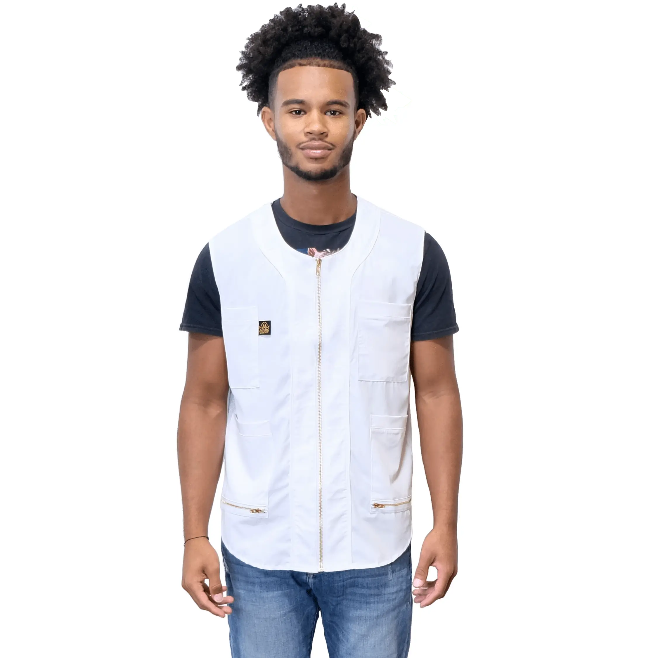Barber Vest - White
