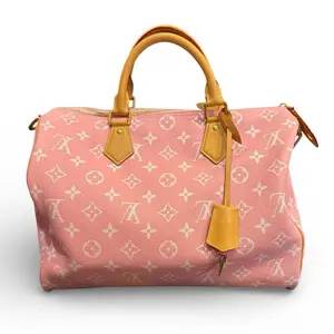 Pre-owned Louis Vuitton leather Crossbody Bags Calfskin Monogram Speedy 40 P9 Bandouliere in Candy