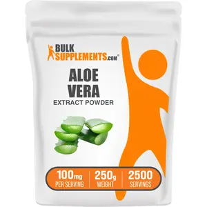 BulkSupplements - Aloe Vera Extract Powder - Healthy Hair and Skin - Digestive Support - 100g-1kg - 100mg per Serving