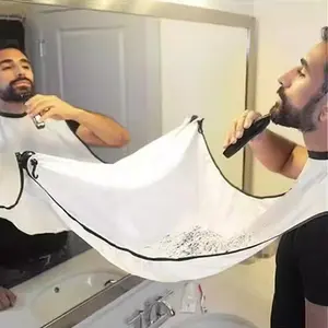 Beard Shaving Catcher Bib - The Smart Way to Shave - Beard Trimming Apron & Shaving Cape, Durable, Lightweight, Adjustable - Perfect Grooming Gift or Men's Birthday Gift - by Mobi Lock