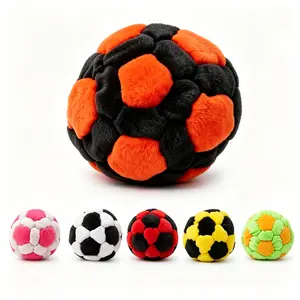 6-Pack 2.75-Inch Plush Soccer Hacky Sacks, Soft Fleece Footbags for Kids & Adults, Y2K Nostalgia Skill Toy, Outdoor Summer Camp Game Coordination Gear, Sports Party Favors