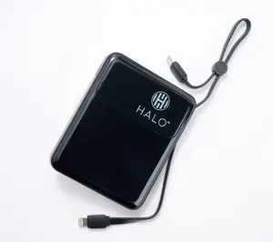Halo 5,000mAh Power Bank with Built in Duel Charging Cable