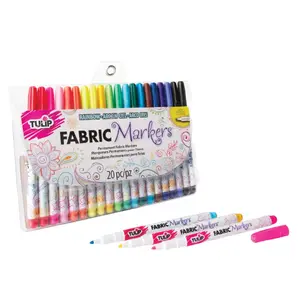 Tulip Fine-Tip Fabric Markers Rainbow 20 Pack