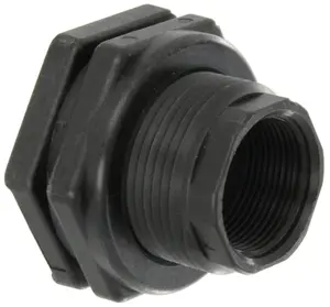 Banjo TF125 Polypropylene Bulkhead Tank Fitting 1-1/4" NPT Female 2-1/4" Hole EPDM Gasket 150 psi Max Pressure
