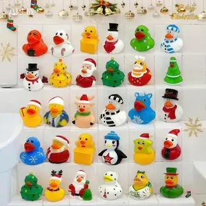 26 Pcs Christmas Rubber Ducks Bath Toys for Kids Boys Girls Toddlers Assorted Cruise Duck Kit for Fun Interactive Games in Bulk Shower Swimming Bath Toy Lightweight Soft Rubber Messages hobby kid gifts
