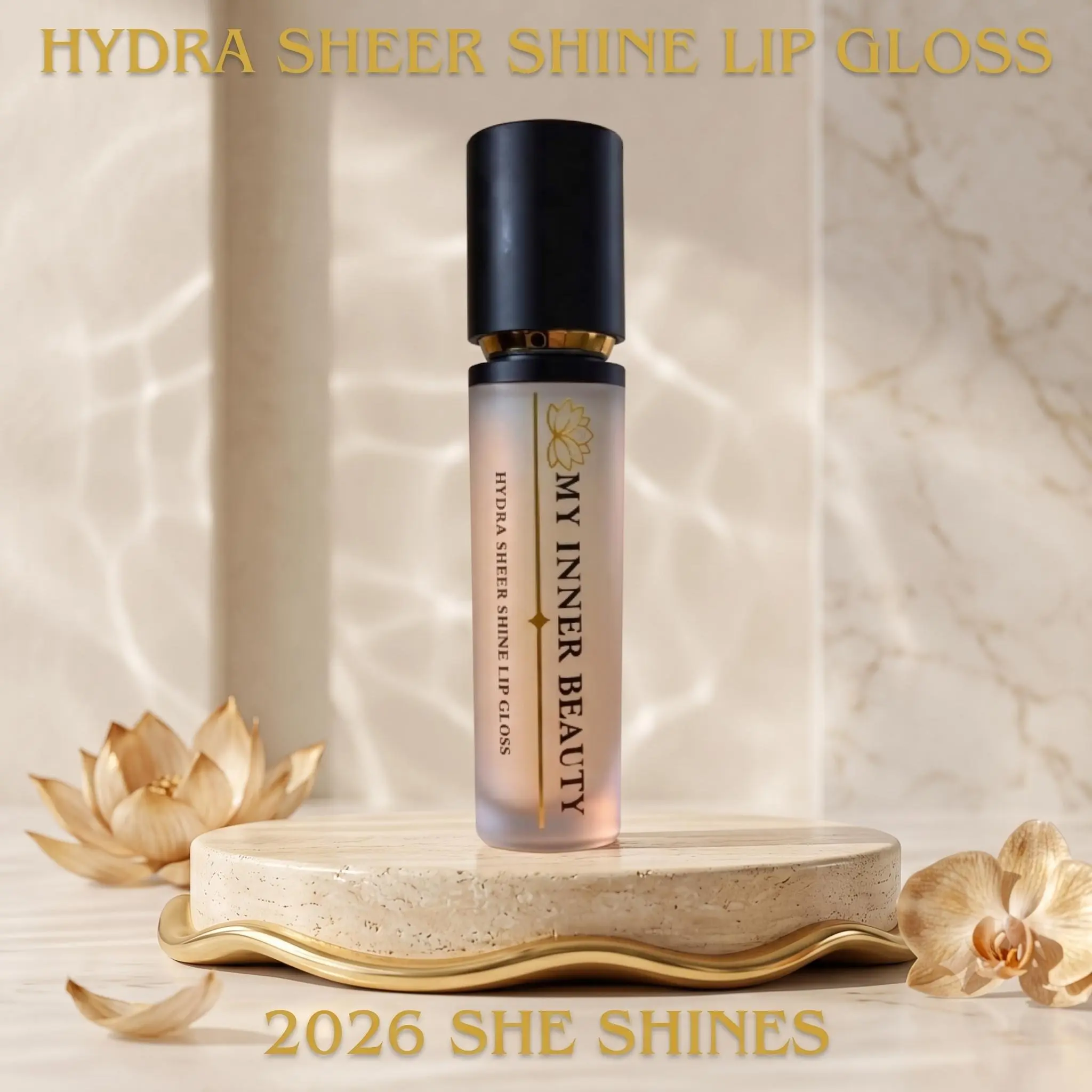 MIB Hydra Sheer Shine Lip Gloss 2026 She Shines Castor Oil Coconut