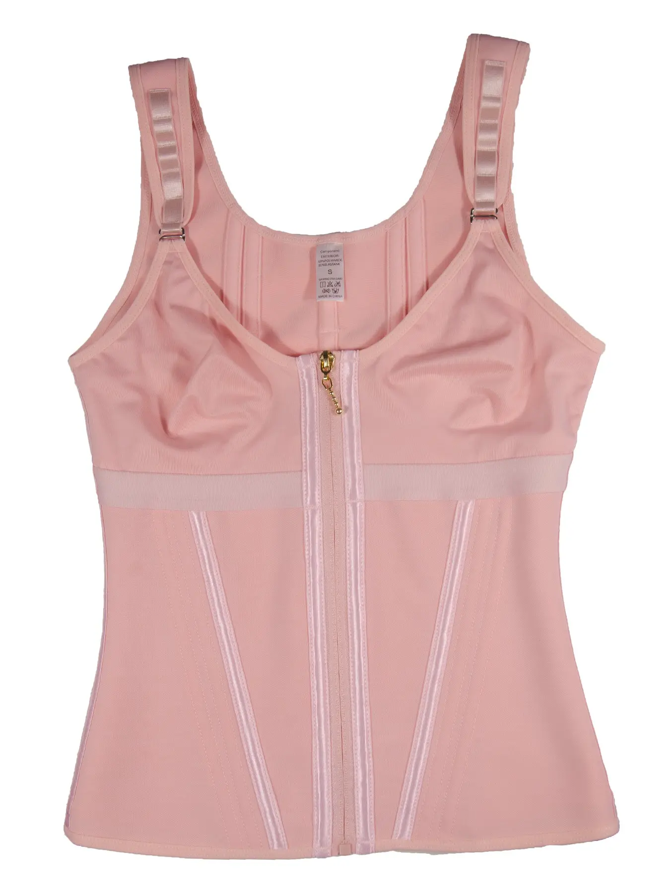 Women's Compression Adjustable Waist Trainer Vest, Corset Style Vest Cincher, Instant Hourglass Shape Training Top, 360° Abdominal Control Front Closure Shapewear with Front Zipper, Underwear