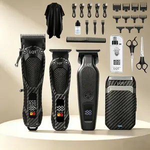 LQT TurboCut 5-in-1 Cordless Grooming Set - Stainless Steel Hair Clippers, Cordless Beard Trimmer, Fade Kit, Precision Edger, Adjustable ABS Clipper, Gift for Mother's Day