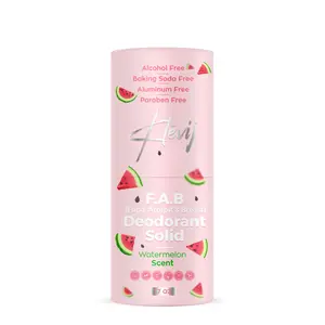 Klevij All Natural F.A.B. Deodorant - Watermelon Scent 1.7 oz Organic, Aluminum-Free, Alcohol-Free, Baking Soda-Free, Vegan, Eco-Friendly Packaging