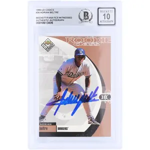 Adrian Beltre Los Angeles Dodgers Autographed 1999 Upper Deck Choice Rookie Class #24 Beckett Fanatics Witnessed Authenticated 10 Rookie Card - Fanatics Authentic Certified