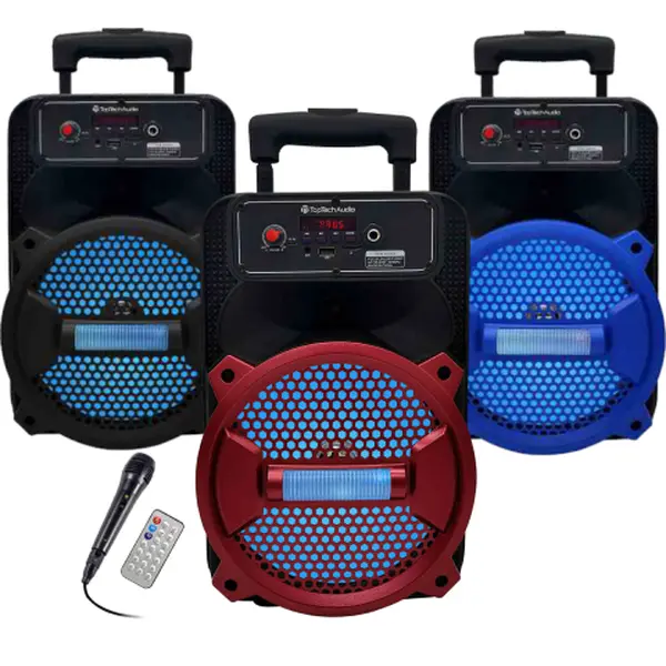 TOPTECH Rock-8, 1500W Portable Bluetooth Speaker with Disco Lights & Microphone