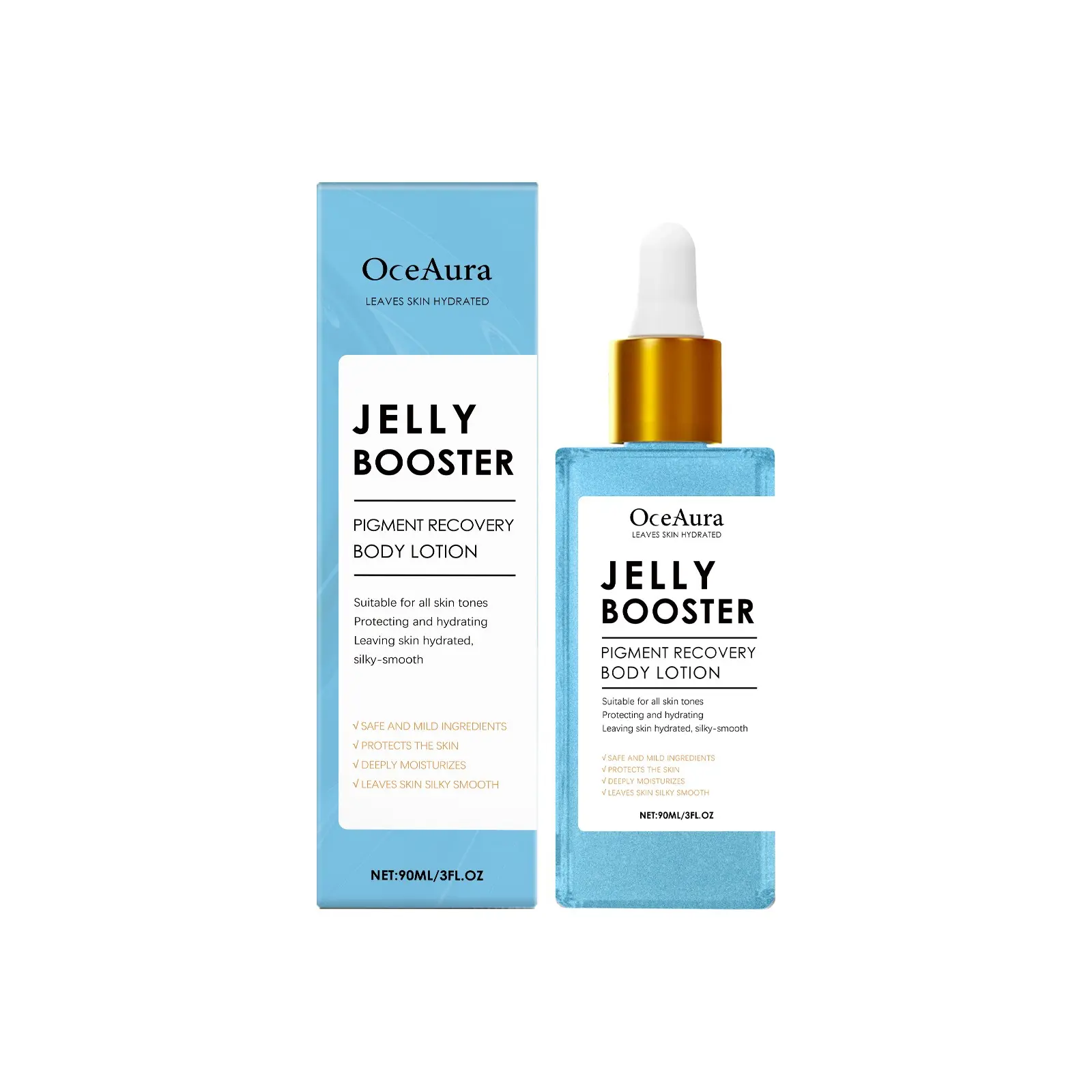 OceAura Daily Skin Care Jelly Booster, Niacinamide Brightening Skin Routine Anti Aging Moisturizing Face Serum, Improve Uneven Skin Tone, Soften Rough Skin, Long Lasting Nourishment, Mild Soothing for All Skin Types