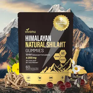 Pure Himalayan Shilajit Gummies 4000mg High Potency 10 in 1 Formula with Ashwagandha Fulvic Acid and 85 Trace Minerals Natural Energy Booster Immune Support Overall Wellness Sugar Free Vegan Daily Dietary Supplement for Men and Women