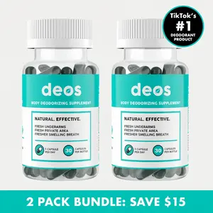 DEOS Internal Deodorant Supplement – Full Body Deodorizer for Gut Health, Skin Health, Detox & Digestion Support – Natural Odor Control Chlorophyll Pills for Head-to-Toe Freshness |--