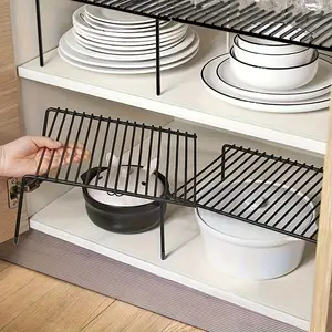Expandable Metal Storage Rack for Kitchen Counter & Cabinet, Non-Slip Multi-Functional Organizer for Spices, Cookware and More, Sturdy Construction, Countertop Storage, Ideal Mother's Day Gift