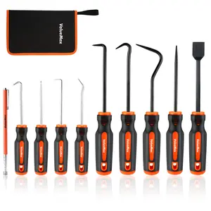 #SpringGlowUp ValueMax 10-Piece Precision Hook and Pick Set with Scraper, Magnetic Telescoping Pick Tool, Removal Puller Hooks for Automotive and Electronic Tools, Car Auto Hoses, Oil Seal/O-Rings, Gaskets