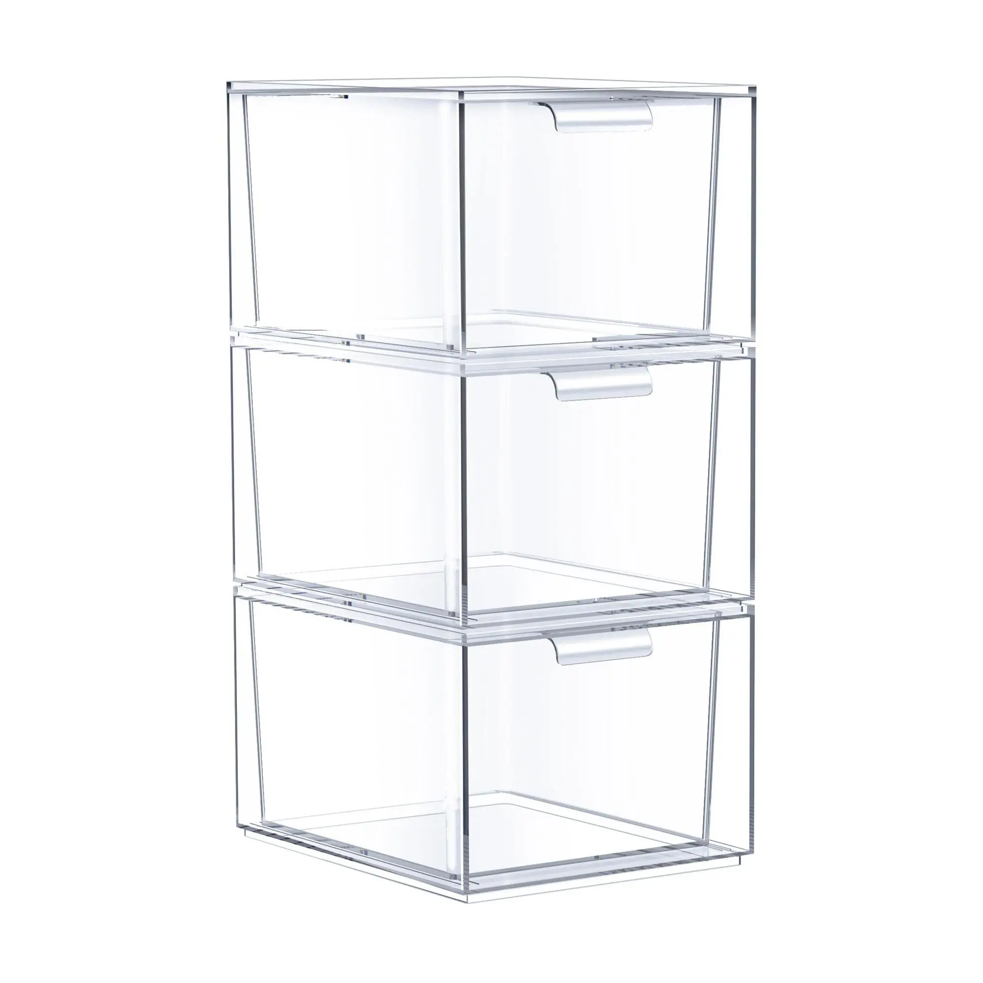 Sorbus 3 Pack Clear Stackable Acrylic Drawer Makeup Organizers Sorbus 3 Pack Clear Stackable Acrylic Drawer Makeup Organizers