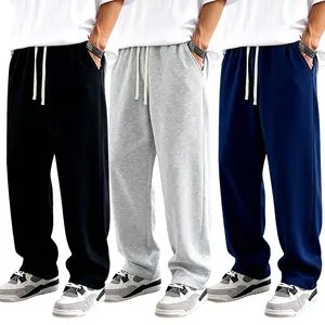 Trendy New Men's Casual Sweatpants, Soft and Comfortable Sports Pants for Spring and Autumn, with Drawstring and Pockets, Perfect for Travel and Everyday Commutes, American Oversized Style, A Must-Have in Every Stylish Man's Wardrobe