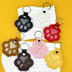 Leather Cat Paw Pet Fur , Small Kitty Dog Hair Organizer, Elegant Bag Hanging Accessory, Stylish Pet Grooming Tool, Keychain Bag Pendant