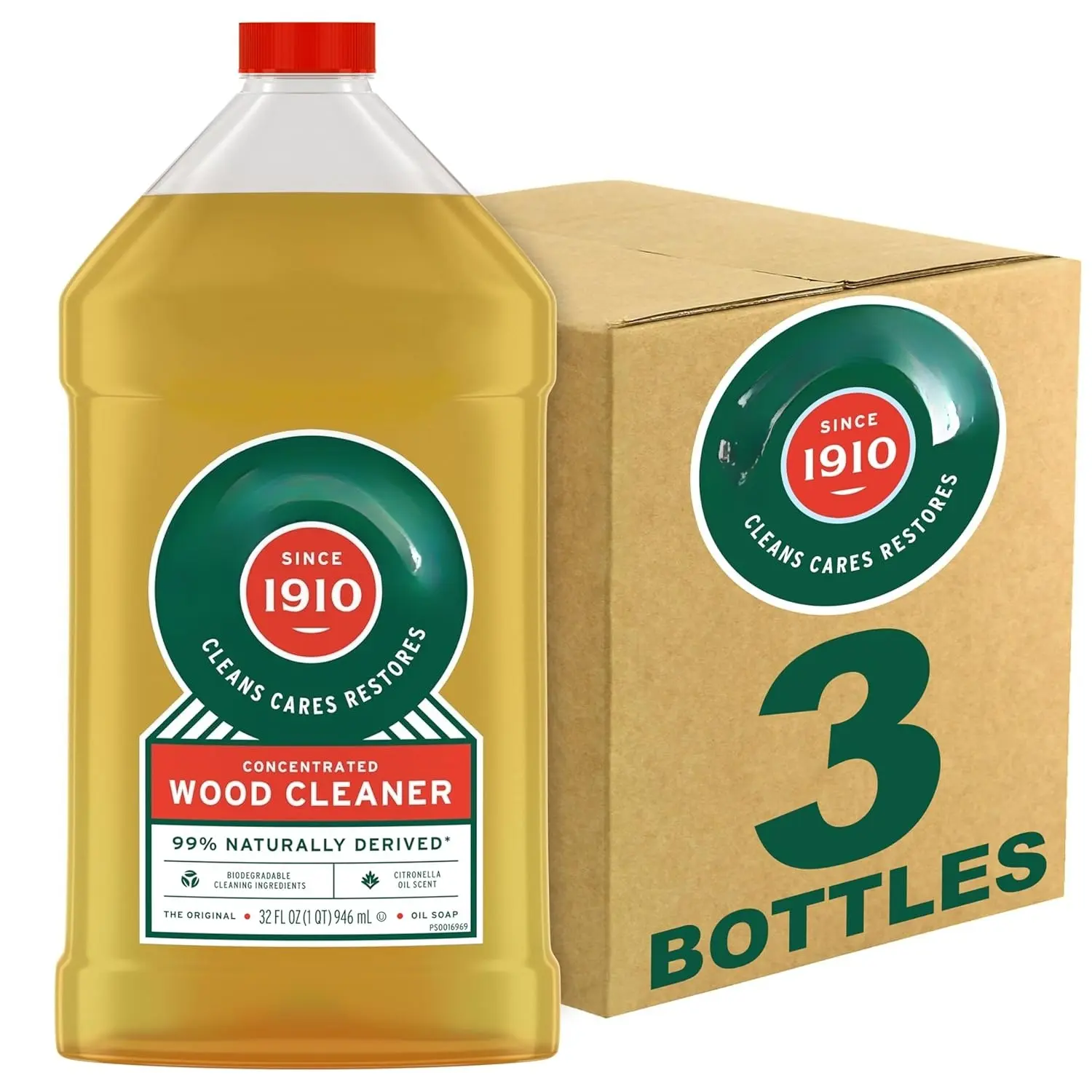 Oil Soap Wood Cleaner, 32 Fluid ounce (Pack of 3)