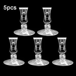 5pcs Multifunctional Clear Suction Cup Clip - Strong Adhesive Wall Sucker, Wall Mounted Holder for Office, Living Room, Mall, Practical Door and Window Mounting - Easy to Use and Remove, No Drilling Required