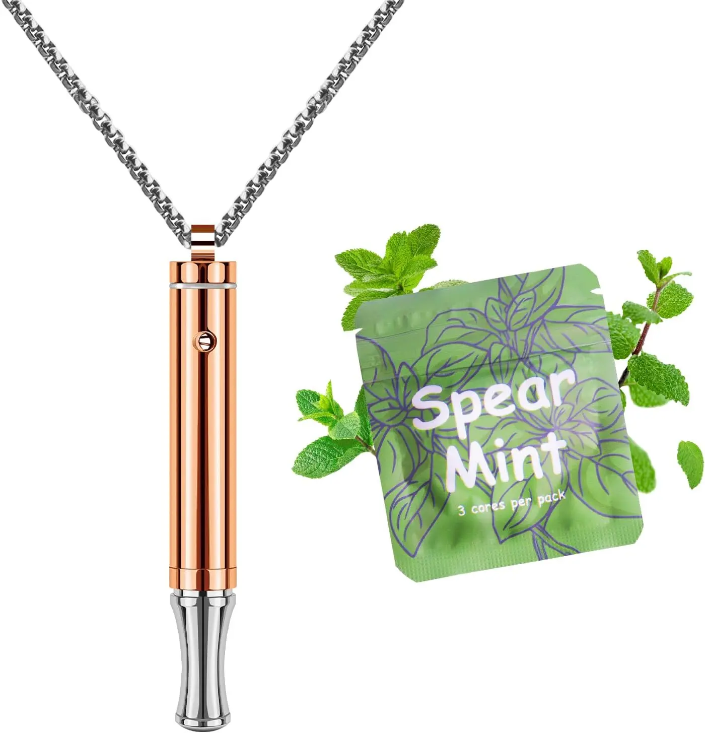 ASTOFLI Quit Breathing Necklace for Adults - Flavored Stress Breathing Necklace Stop Smoking for Women - Breathlink for Men Meditation Breathe Anxiety Whistle Necklaces inhaler Breathlace