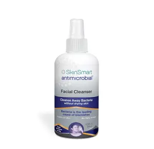 SkinSmart Facial Cleanser for Breakouts, Targets Bacteria for Post-Workout Pimples, Blemishes and Sweat Irritation; 8 oz Spray, Safe for All Ages: Adults and Teens