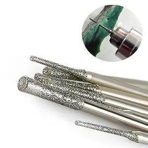 5PCS 0.8-2.5mm Diamond Coated Drill Bits 2.35mm Shank for Glass Jade Amber Glass[Fall Deals]