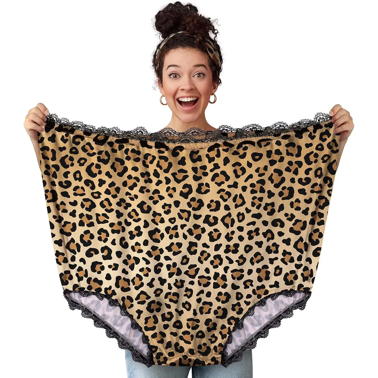 Women's Giant Granny Panties - Funny Gag Gift Apparel with Soft Breathable Fabric, Comfortable Prank Clothes for Bride Wedding Party, Stylish Everyday Garment (Fit-Ready), Style, Piece, Women's Clothes, Lady, Casual, Minimalist, Simple, Soft Fabric, Brief