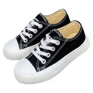 OPOEE Boys Girls Baby Children's Shoes Low top lace-up Children's Canvas Shoes Back-to-School Season Small White Shoes Children's Sneakers Teens Medium and Large Kids Skateboarding Shoes