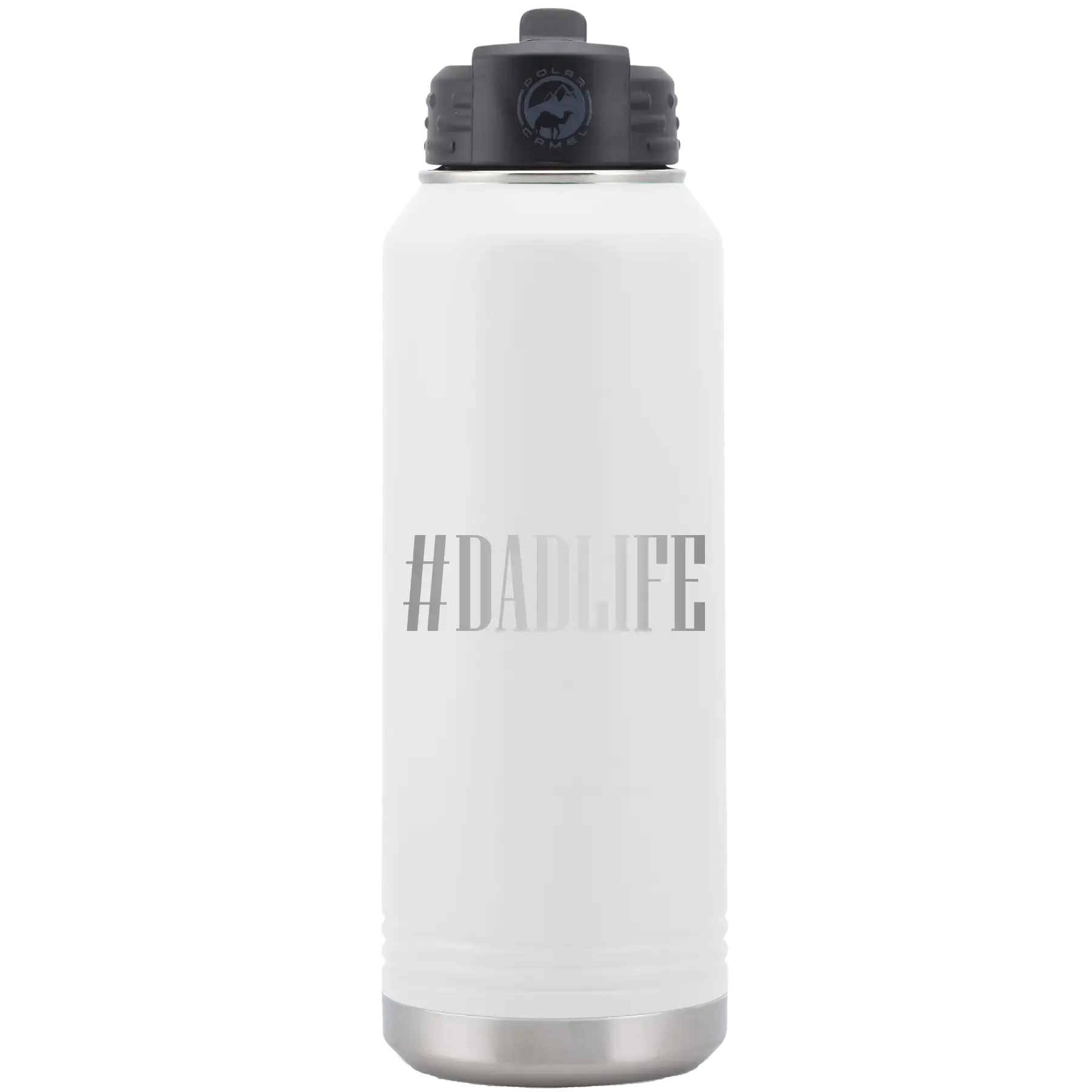 Personalized Dadlife 32 oz Water Bottle - White